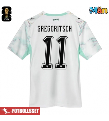 Österrike Michael Gregoritsch #11 Bortatröja VM 2026 Kortärmad